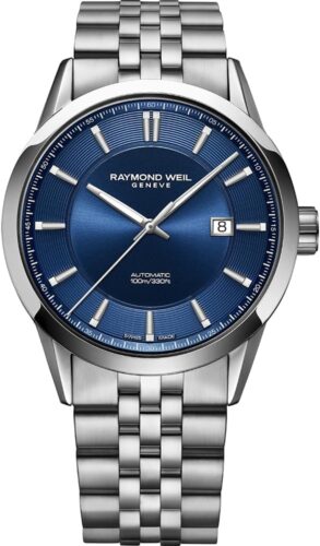 RAYMOND WEIL Freelancer Men’s Automatic Watch, Blue Dial with Indexes, Stainless Steel Bracelet, 42 mm (Model: 2731-ST-50001)