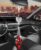 Rearview Mirror Ornaments Bling Car Mirror Hanging Accessories Car Decorations for Women Cute Car Decor Car Bling Accessories for Women Bling Accessories for Car Car Mirror Decor(Red)