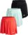 Reebok Girls Athletic Shorts – 3 Pack Lightweight Butterfly Short with Liner – Active Performance Flowy Shorts for Girls