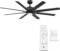 Renegade Smart Indoor and Outdoor 8-Blade Ceiling Fan 66in Matte Black with 3500K LED Light Kit and Remote Control worksworks with Alexa and iOS or Android App