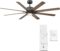 Renegade Smart Indoor and Outdoor 8-Blade Ceiling Fan 66in Oil Rubbed Bronze Barn Wood with 3000K LED Light Kit and Remote Control works with Alexa, and iOS or Android App