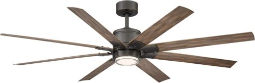 Renegade Smart Indoor and Outdoor 8-Blade Ceiling Fan 66in Oil Rubbed Bronze Barn Wood with 3000K LED Light Kit and Remote Control works with Alexa, and iOS or Android App