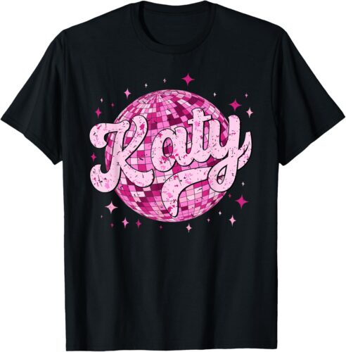 Retro Katy First Name I Love Katy Groovy 80’s Vintage T-Shirt