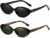 Retro Oval Sunglasses for Women Men Fashion Small Oval Sunglasses 90s Vintage Shades