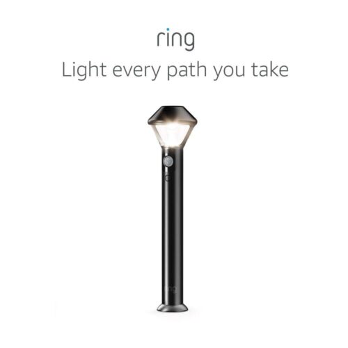 Ring Smart Lighting – Pathlight, Battery-Powered, Outdoor Motion-Sensor Security Light, Black (Bridge required)