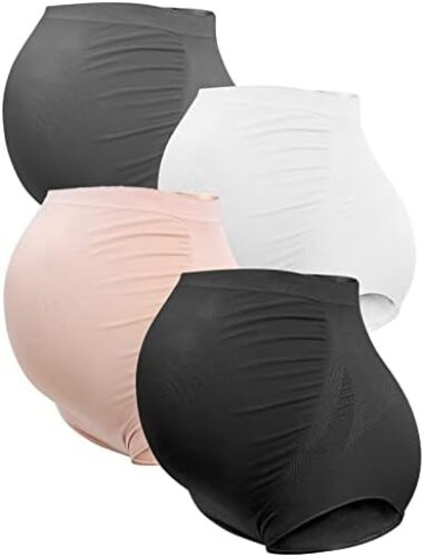 Rnxrbb M-5XL Maternity Underwear Shapewear Over Bump Plus Size Seamless Support Maternity Panties Bra Clothes High Waisted
