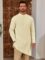 Runcati Mens Kaftan Robe Thobe Cotton Long Sleeve Henley Shirt Casual Muslim Gown Kurta Tops