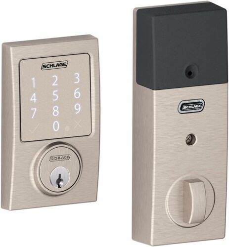 SCHLAGE Sense Smart Deadbolt with Century Trim in Satin Nickel (BE479 CEN 619)