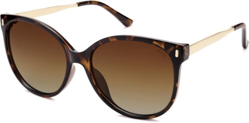 SOJOS Round Polarized Sunglasses for Women Men Oversized Trendy UV Protection Shades