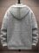SOLY HUX Men’s Fleece Hoodie Jacket Zip Up Letter Graphic Drawstring Long Sleeve Warm Coat Outerwear