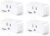 SYLVANIA Wifi Smart Plug, Voice Control, Compatible with Alexa and Google Home, Timer, On/Off, White – 4 Pack (75703)