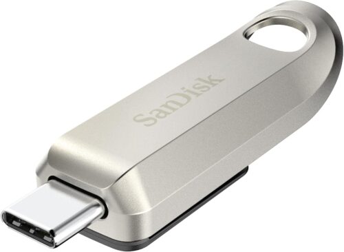 SanDisk 128GB Ultra Luxe USB Type-C Flash Drive – Up to 400MB/s, USB 3.2 Gen 1, Premium Metal Design – SDCZ75-128G-G46