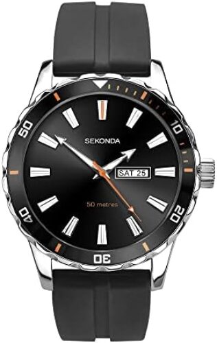 Sekonda Unisex-Adult Analogue Classic Quartz Watch with Rubber Strap 1351.27