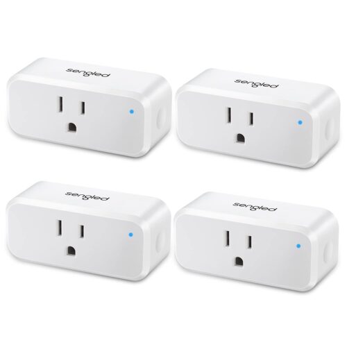 Sengled Smart Plug Works with Alexa, Amazon Smart Plug Bluetooth Mesh, Alexa Plug Smart Outlet Remote Control, 15A Smart Socket, 1800W, Timer & Schedule, FCC Certified, No Hub Required, 4-Pack