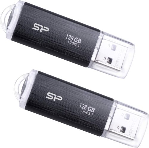 Silicon Power 2 Pack 128GB USB 3.0/3.1 Gen1 USB Flash Drive Blaze B02