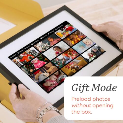Skylight Frame – WiFi Digital Picture Frame Customer Support, Touch Screen Digital Photo Frame with Easy Setup, Photo Gifts for Parents and Grandparents – 10 Inch Black