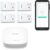 Smart Plugs, YoLink 1/4 Mile World’s Longest Range Smart Plug Compatible with Alexa, IFTTT 10A Smart Home Plug Mini Outlet, Remote Control Home Appliances from Anywhere, 4 Packs, YoLink Hub Included