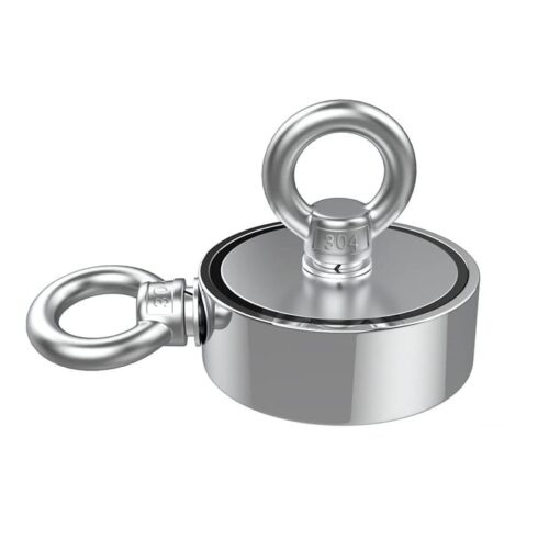 Super Powerful Double-Sided Neodymium Magnet Search Hook (D48 – D75mm) for Salvage Fishing and Magnetic Steel Cup Holder