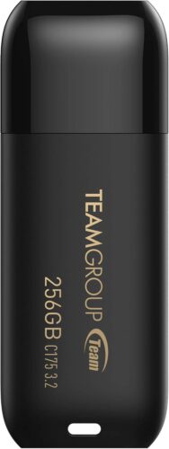 TEAMGROUP C175 256GB USB 3.2 Gen 1 (USB 3.1/3.0) Read 100MB/s Flash Thumb Drive,Memory Stick Compatible with Computer/Laptop Matte Black TC1753256GB01
