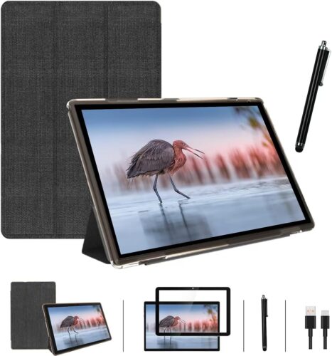 Tablet 10 Inch Android 14 Tablets With Case 6GB RAM+32GB ROM+1024GB Expand, 6000mah Battery Quad-Core Processor Tableta, 8MP Dual Camera WiFi 10.1” IPS HD Touch Screen Incloud Case Screen Flim Stylus