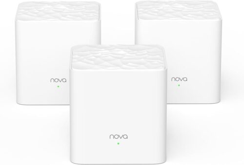 Tenda Nova Mesh WiFi System – Covers 3000 sq.ft – AC1200 Dual-Band Mesh Network for Home Internet – Parental Control – 3-Pack