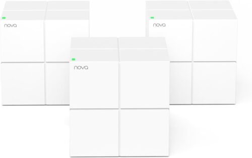Tenda Nova Mesh WiFi System MW6 – Covers up to 3500 sq.ft – AC1200 Whole Home WiFi Mesh System – Gigabit Dual-Band Mesh Network for 90 Devices – Replaces Wireless Router and WiFi Extender – 3-Pack