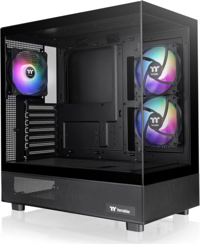 Thermaltake View 270 Plus TG ARGB Black Mid Tower E-ATX Case; 3x120mm ARGB Fans Included; Support Up to 360mm Radiator; Front & Side Dual Tempered Glass Panel; CA-1Y7-00M1WN-01; 3 Year Warranty