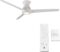 Tip Top Smart Indoor and Outdoor 3-Blade Flush Mount Ceiling Fan 52in Matte White with 3000K LED Light Kit and Remote Control works with Alexa, and iOS or Android App