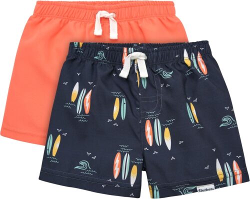 Toddler & Baby Boys Surf Swim Trunks 2-Pack by Gerber