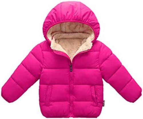 Toddler Baby Hooded Down Jacket Boys Girls Kids Thicken Warm Winter Coat Outerwear 1-7t