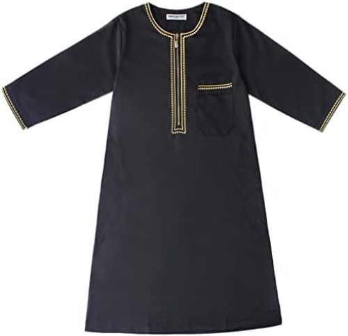 Toddler Teenage Boy Long Sleeve Solid Robe Bodysuit for Children Clothes Baby Muslim Baby Dress Abaya