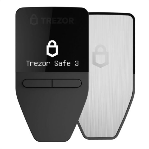 Trezor Safe 3 – Passphrase & Secure Element Protected Crypto Hardware Wallet – Buy, Store, Manage Digital Assets Simply and Safely (Stellar Silver)