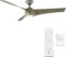 Twirl Smart Indoor and Outdoor 3-Blade Ceiling Fan 58in Graphite Weathered Wood 3000K LED Light Kit and Remote Control works with Alexa, Google Assistant, Samsung Things, and iOS or Android App