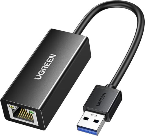 UGREEN USB to Ethernet Adapter, 1000Mbps Ethernet Adapter with USB 3.0, Driver Free, RJ45 LAN Network Dongle Compatible with Nintendo Switch, Laptop, PC, MacBook, Windows, macOS, Linux