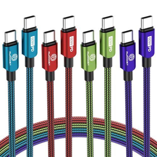 USB C Cable, 4 Pack 10FT USB C to USB C Cable Type C Cable Fast Charging USB C Charger Cable Compatible with iPhone 16 15 Pro/Pro Max/Plus, for Samsung Galaxy Series, MacBook and More