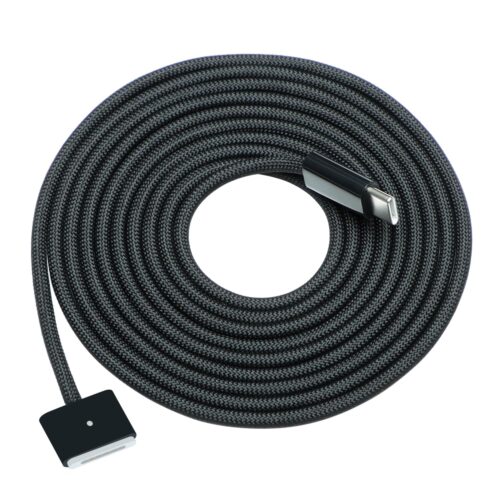 USB-C to Magnetic 3 Fast Charging Cable (2 m/6.6 ft), USB C Cable Compatible with MacBook Air (15”/13” M3 2024, 15″ M2 2023, 13″ M2 2022), MacBook Pro (16″/14″ 2023/2021), Black