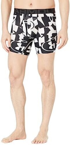Under Armour Tech 6” Boxerjock® Single Seasonal White/Jet Gray 1 MD