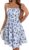 Verdusa Women’s Floral Print Ruched Sleeveless Ruffle Hem A Line Swing Cami Dress