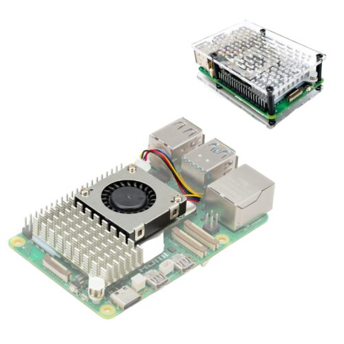 Vilros Raspberry Pi 5 Active Cooler with Compatible Holder, Quality Metal Heatsink & Variable-Speed Fan, Fully Vented for Maximum Airflow, Quiet & Software-Controlled (Board Not Included)