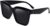Vintage Women Oversized Sunglasses Designer Luxury Square Sun Glasses UV400 Protection Flat Lens