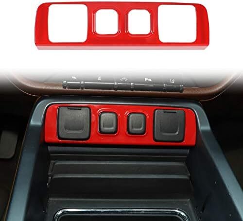 Voodonala for Silverado Center Consoles USB Socket Trim for 2014-2018 Chevy Silverado Accessories, ABS Red 1pc