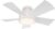 Vox Smart Indoor and Outdoor 5-Blade Flush Mount Ceiling Fan 38in Matte White with 3000K LED Light Kit and Remote Control works with Alexa, Google Assistant, Samsung Things, and iOS or Android App