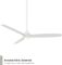 WAC Smart Fans Blitzen Indoor and Outdoor 3-Blade Smart Home Ceiling Fan 54in Matte White with 3000K LED Light Kit and Remote Control works with Alexa and iOS or Android App