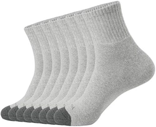 WANDER Men’s Athletic Ankle Socks 3/8 Pairs Thick Cushion Running Socks for Men&Women Cotton Socks 6-9/9-12/12-15