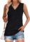 WIHOLL Tank Tops for Women Summer V Neck T Shirts Trendy Sleeveless Basic Tee Loose Fit 2025 Fashion