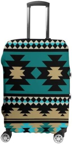 WOEZKEX Tribal Navajo Aztec Geometric Ethnic Pattern Luggage Cover Washable Travel Gear Cover 18/24/28/32 Inch Suitcase Protective Cover