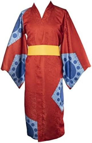 Wano Country Red Kimono Cosplay Costume Halloween Outfit