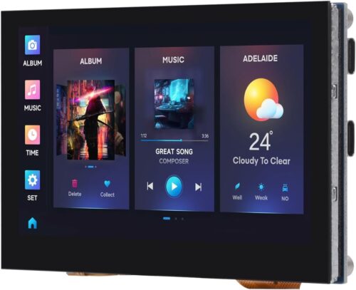 Waveshare ESP32-S3 4.3inch Capacitive Touch Display Development Board, 800×480, 5-Point Touch, 32-Bit LX7 Dual-Core Processor, Up to 240MHz Frequency, with Onboard Antenna