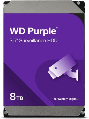Western Digital 8TB WD Purple Surveillance Internal Hard Drive HDD – SATA 6 Gb/s, 256 MB Cache, 3.5″ – WD85PURZ