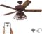 Westinghouse 74001B00 Vintage-Style Barnett, Smart WiFi Ceiling Fan Compatible with Amazon Alexa and Google Home with LED Light, Remote Control, 48 Inch, Barnwood Finish, Cage Shade